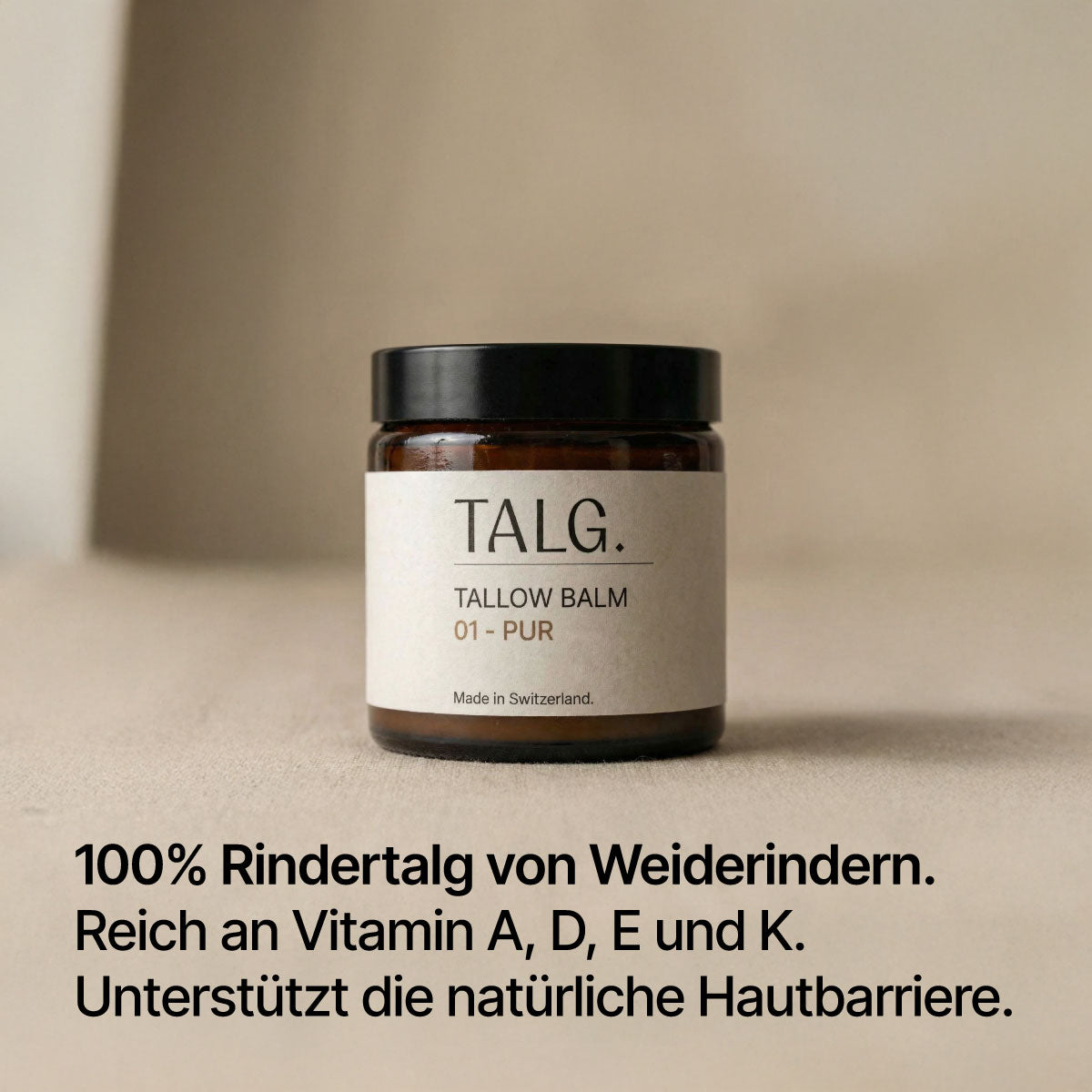 Tallow Balm Pur mit Inhaltsstoffen